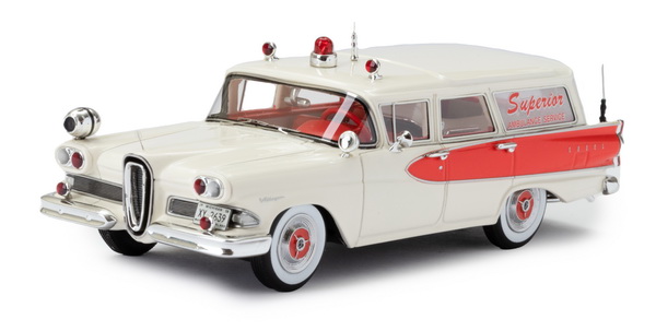 Edsel Villager Amblewagon ambulance - white/red (L.E.250pcs) EMUS43086C Модель 1:43