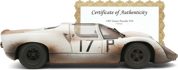 Модель 1:18 Porsche 910 - Winner, 1967 Nurburgring 1000 km - Udo Schutz, Joe Buzzetta