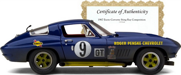 Модель 1:18 Corvette Sting Ray Competition - Penske - Class Winner, 1966 Sebring 12 Hours - George Wintersteen, Ben Moore