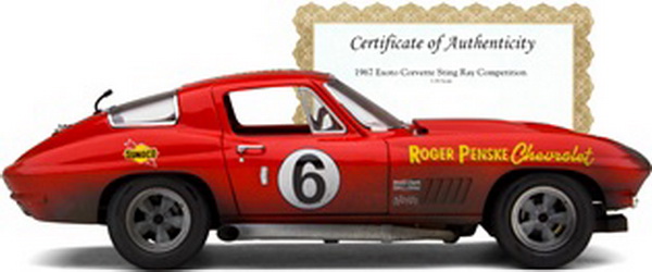 Corvette Sting Ray Competition - Penske - Class Winner, 1967 Daytona 24 Hours - Dick Guldstrand, Ben Moore, George Wintersteen MTB00074FLP Модель 1:18