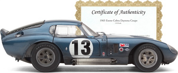 Cobra Daytona - Winner, 1965 Daytona 24 Hours - Jean-Louis Schlesser, Hal Keck RLG18016FLP Модель 1:18