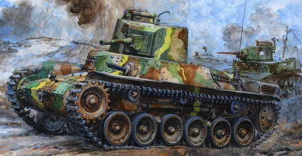 Танк ija type97 improved medium tank "new turret" "shinhoto chi-na" 35FM21 Модель 1:35