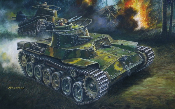 Танк ija medium tank type97 "chi-ha" with additional armor 35FM27 Модель 1:35
