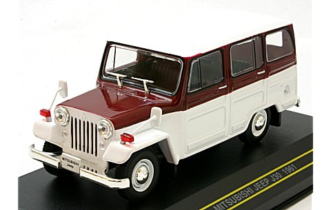 mitsubishi jeep j30 - red/white F43-014 Модель 1:43