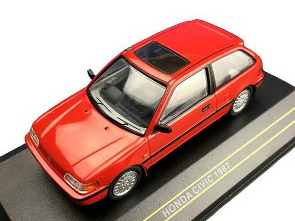 honda civic 1987 - red F43-042 Модель 1 43