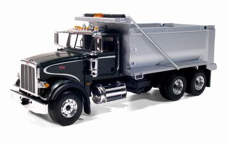 peterbilt 367 dump truck - black/silver 50-3181 Модель 1:50