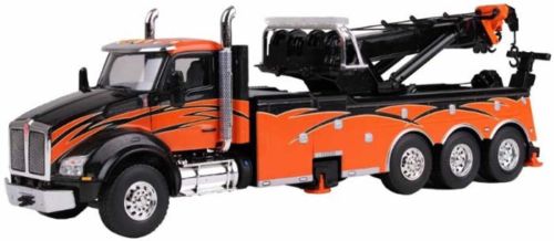 kenworth t880 century rotator wrecker tow truck - orange/black 50-3323 Модель 1:50