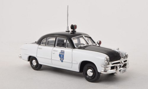 ford custom (4-door) illinois state police - white/black 194464 Модель 1:43