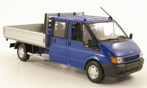 ford transit pickup double cabine - blue 430089109 Модель 1:43