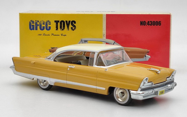 lincoln premier coupe 1956 - yellow/cream GFCC43006C Модель 1:43