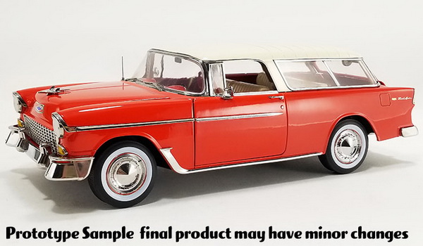 Модель 1:18 Chevrolet Bel Air Nomad - 1955 - Gypsy Red / Shoreline Beige (L.E.996 pcs)