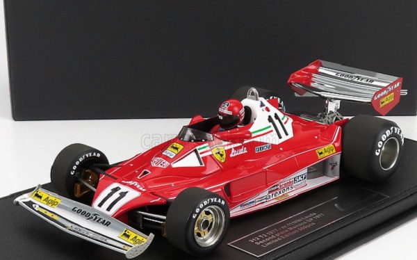 ferrari f1  312t2 team scuderia ferrari sefac 2nd monaco gp niki lauda 1977 world champion - with pilot - con vetrina - with sh GP014JF Модель 1:18