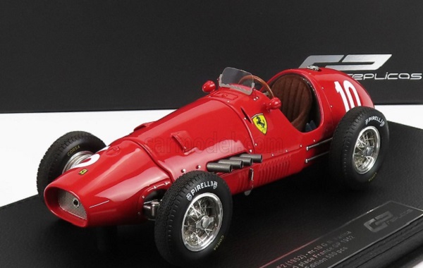 Модель 1:18 FERRARI F1 500 F2 Scuderia Ferrari №10 2nd France GP 1952 Nino Farina - Con Vetrina - With Showcase, Red