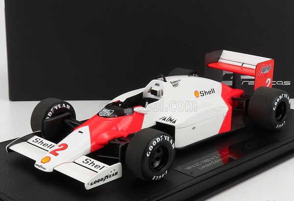 McLaren F1 Mp4/2c N 2 Season 1986 Keke Rosberg - Con Vetrina - With Showcase, White Red