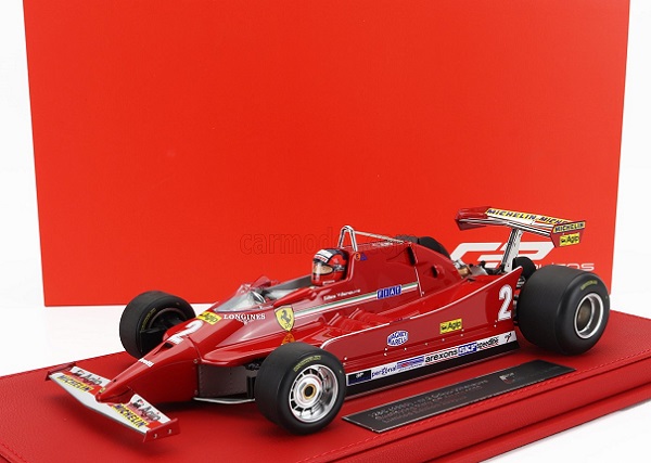 FERRARI F1 126c №2 Italy GP Monza (with Pilot Figure) (1980 Gilles Villeneuve, Red