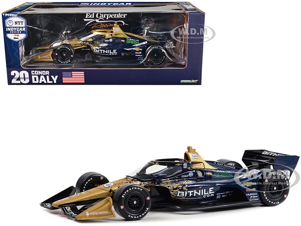 Модель 1:18 Chevrolet - Team Ed Carpenter Racing N 20 Indianapolis Indy 500 Indycar Series 2023 C.Daly - Blue Gold