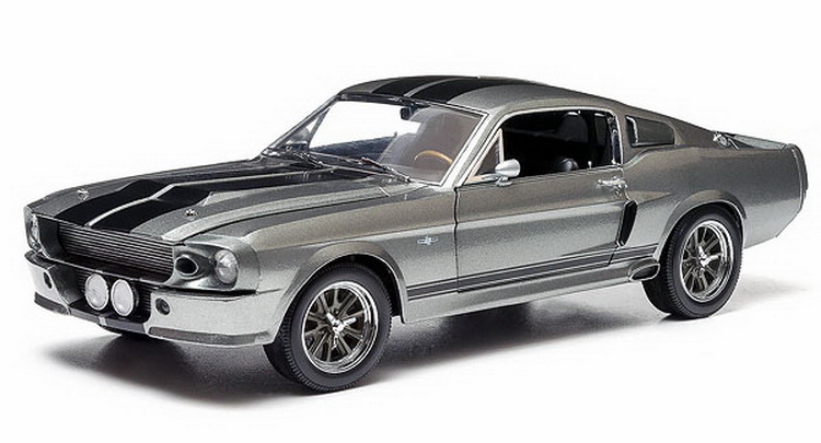 Модель 1:18 Ford Mustang GT 500 «Eleanor» (из к/ф «Угнать за 60 секунд») - silver/black