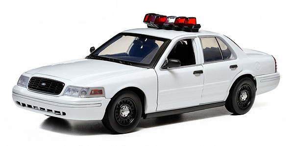 ford crown victoria police interceptor (with lights and sounds) 2014 white GL12921 Модель 1:18