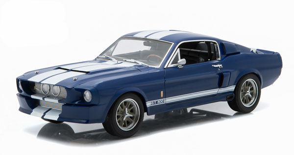 Модель 1:18 Ford Mustang Shelby GT500 - blue/white stripes