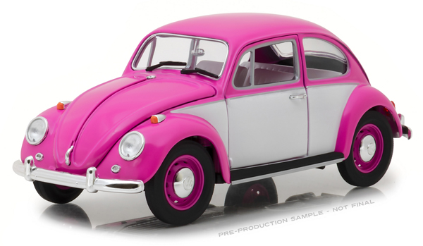 Модель 1:18 Volkswagen Beetle - pink/white