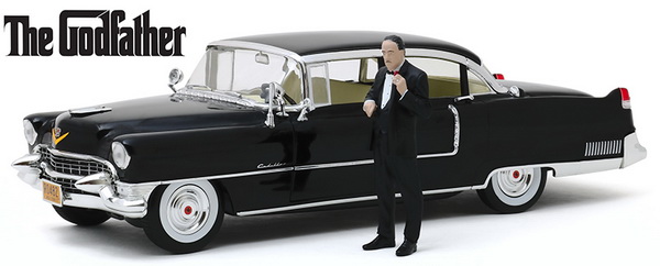Модель 1:18 Cadillac Fleetwood Series 60 Special с фигуркой Дон Вито Корлеоне - black (из к/ф «Крёстный отец»)