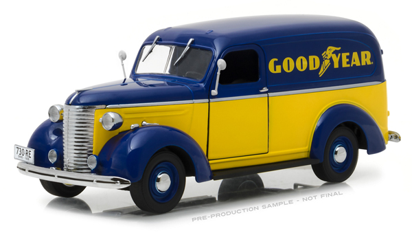 chevrolet фургон "goodyear tires" - blue/yellow GL18243 Модель 1:24