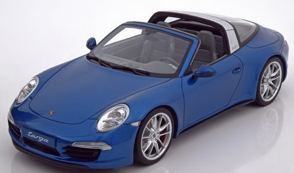 Модель 1:18 Porsche 911 (991) Carrera 4S targa - blue