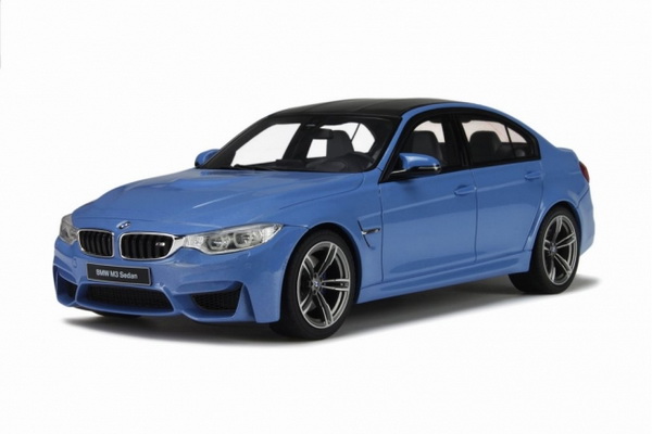 Модель 1:18 BMW M3 (F80) Limousine - light blue/carbon