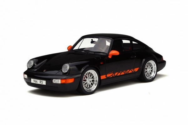 porsche 911 (964) carrera rs - black/orange GT137 Модель 1:18