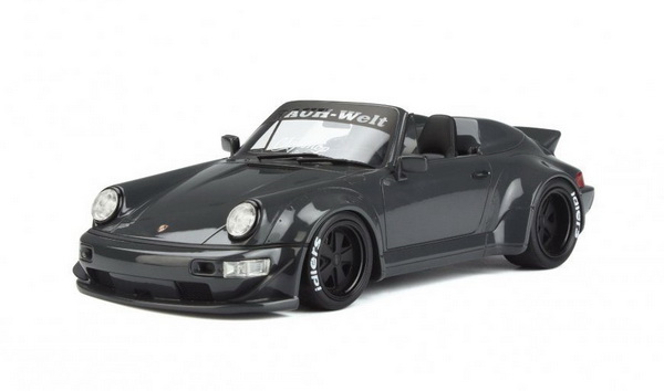 Модель 1:18 Porsche 911 (964) Cabrio RWB Body Kit - dark grey
