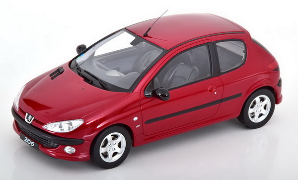 Peugeot 206 S16 - 1999 - Red met. OT1039 Модель 1:18