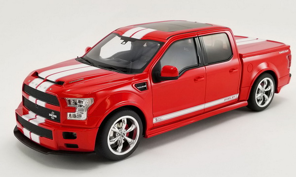 Модель 1:18 Shelby F-150 Super Snake 2017 - Race Red with White Stripes