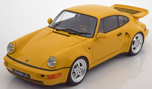 porsche 911 (964) turbo s leichtbau - yellow ZM023 Модель 1:18