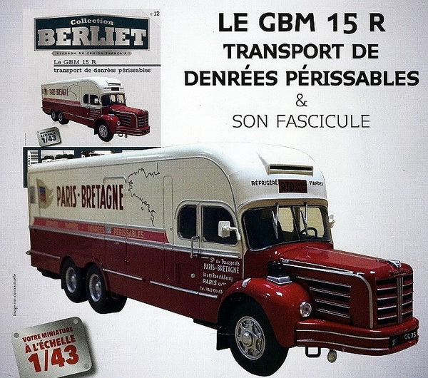 Модель 1:43 Berliet GBM 15R Transport de Denrées Périssables - серия «Les Camions Berliet» №12 (с журналом)