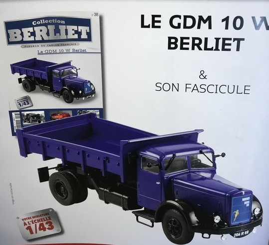 Модель 1:43 Berliet GDM 10W Benne - серия «Les Camions Berliet» №38 (с журналом)