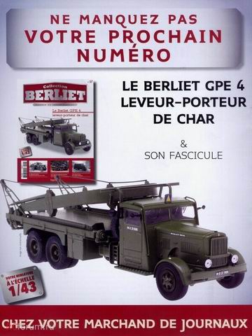 Модель 1:43 Berliet GPE 4 Porte-char de 1940 - серия «Les Camions Berliet» №97 (с журналом)