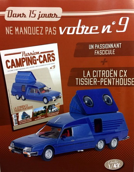 Модель 1:43 Citroen CX Tissier-Penthouse - серия «Collection Camping-Cars» №9 (с журналом)