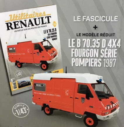Модель 1:43 Renault B70.35D 4x4 Pompiers - серия «Utilitaires Renault» №16