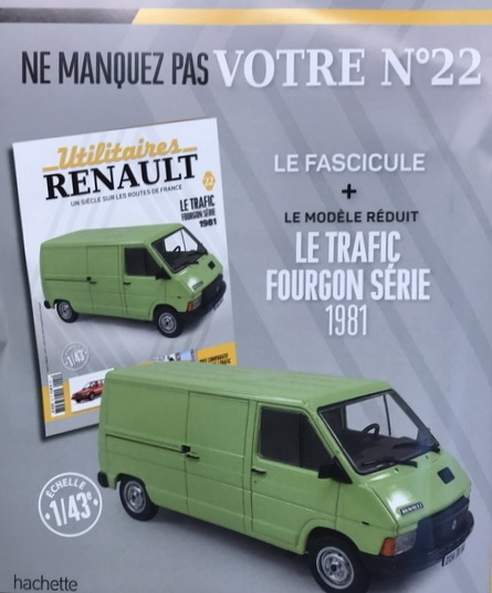 Модель 1:43 Renault Trafic Fourgon Series - серия «Utilitaires Renault» №22
