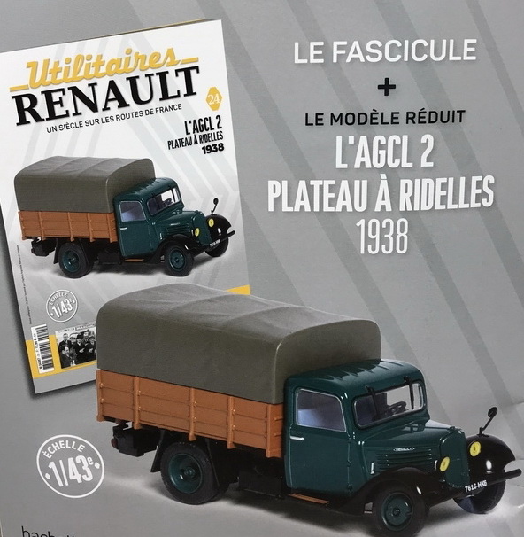 renault agcl 2 - plateau à ridelles - серия «utilitaires renault» № 24 M4387-24 Модель 1:43