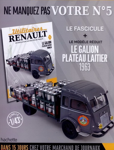 Renault Galion Plateau Laitier - серия «Utilitaires Renault» №5 M4387-5 Модель 1:43