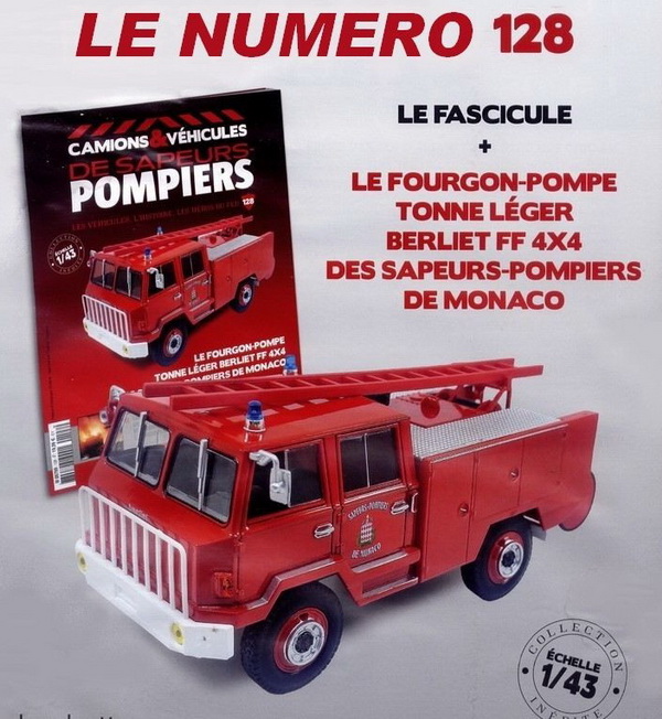 Berliet FF 4x4 Monaco Fourgon-pompe tonne léger Camiva HP6799-128 Модель 1:43