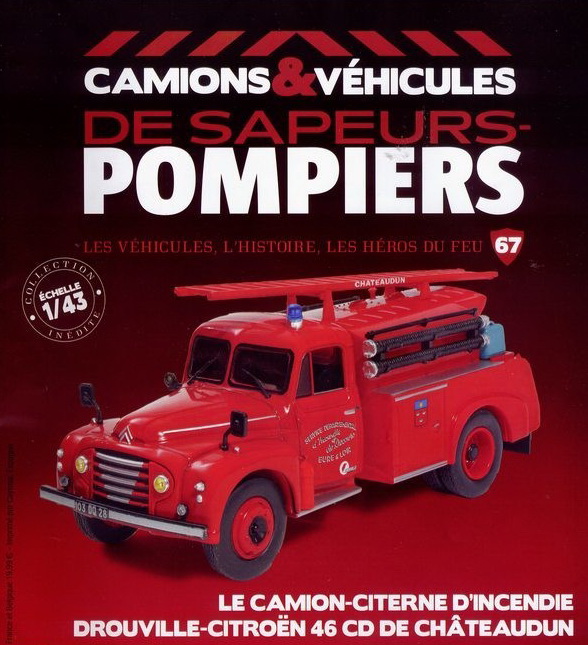 Citroen 46 CD Camion-citerne d'incendie Drouville (c журналом) M6799-67 Модель 1:43