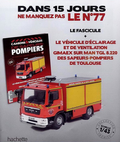 Модель 1:43 Véhicule Eclairage et Ventilation Gimaex MAN TGL 8.220 de Toulouse (c журналом)