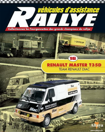 Модель 1:43 Renault Master - Team Diac Renault 1985 - серия «Véhicule d'assistance rallye 1/43» №15 (с журналом)