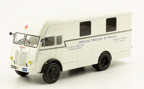 Berliet GLA 5 Fourgon intégral surélevé "Services Médicaux du Travail" - серия «Les Camions Berliet» №71 (без журнала) BER071 Модель 1:43