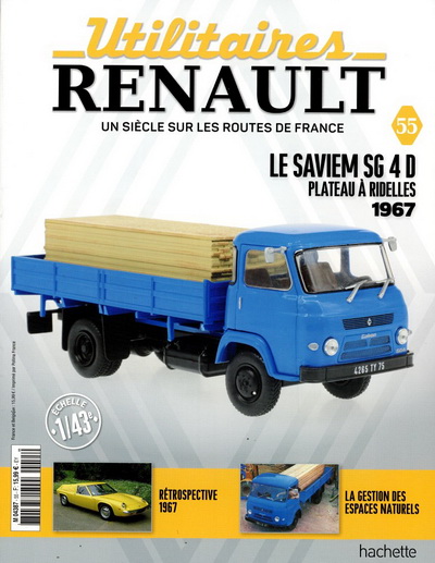 Модель 1:43 Saviem SG 4 D Plateau à Ridelles - серия «Utilitaires Renault» №55