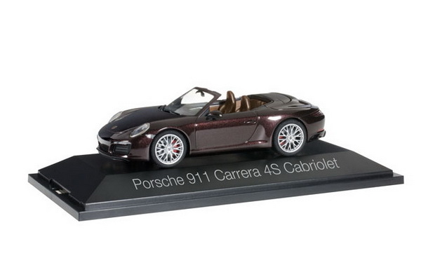 porsche 911 carrera 4 cabriolet - dark brown 071079 Модель 1 43