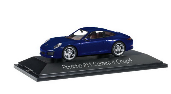 Porsche 911 (991) Carrera 4 Coupe - dark blue 071093 Модель 1 43