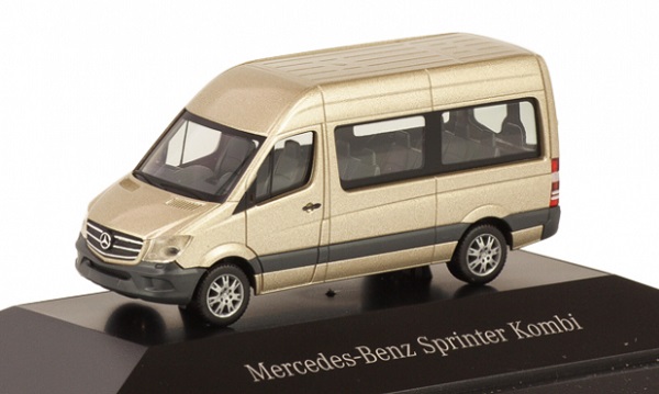 mercedes-benz sprinter микроавтобус бежевый металлик B66004638 Модель 1:87